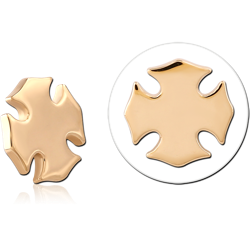 14 KARAT GOLD YELLOW ATTACHMENT FOR 1.6MM INTERNALLY THREADED PINS