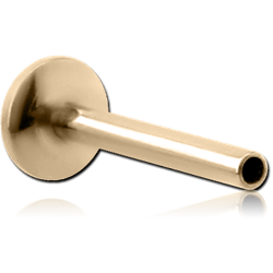 18 KARAT GOLD YELLOW INTERNALLY THREADED MICRO LABRET PIN