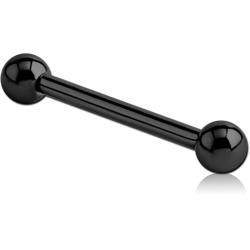 BLACK PVD COATED SURGICAL STEEL GRADE 316L INTERNALLY THREADED BARBELL