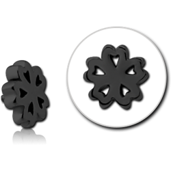 BLACK PVD COATED STAINLESS STEEL GRADE 304 MICRO ATTACHMENT FOR 1.2MM INTERNALLY THREADED PINS