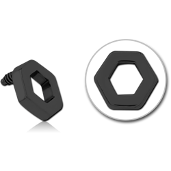 BLACK PVD COATED SURGICAL STEEL GRADE 316L MICRO ATTACHMENT FOR 1.2MM INTERNALLY THREADED PINS