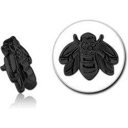 BLACK PVD COATED SURGICAL STEEL GRADE 316L MICRO ATTACHMENT FOR 1.2MM INTERNALLY THREADED PINS - HONEY BEE