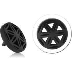 BLACK PVD COATED SURGICAL STEEL GRADE 316L MICRO ATTACHMENT FOR 1.2MM INTERNALLY THREADED PINS