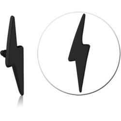 BLACK PVD COATED SURGICAL STEEL GRADE 316L MICRO ATTACHMENT FOR 1.2MM INTERNALLY THREADED PINS - LIGHTNING