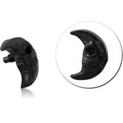 BLACK PVD COATED SURGICAL STEEL GRADE 316L MICRO ATTACHMENT FOR 1.2MM INTERNALLY THREADED PINS - HALLOWEEN