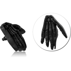 BLACK PVD COATED SURGICAL STEEL GRADE 316L MICRO ATTACHMENT FOR 1.2MM INTERNALLY THREADED PINS - HALLOWEEN