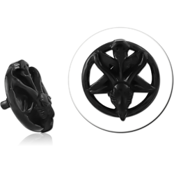 BLACK PVD COATED SURGICAL STEEL GRADE 316L MICRO ATTACHMENT FOR 1.2MM INTERNALLY THREADED PINS - HALLOWEEN