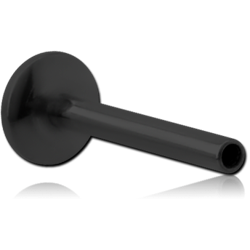 BLACK PVD COATED TITANIUM ALLOY INTERNALLY THREADED MICRO LABRET PIN FOR 0.9 MM THREAD