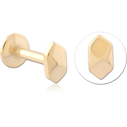 GOLD PVD 18K SURGICAL STEEL GRADE 316L MICRO ATTACHMENT FOR 1.2MM INTERNALLY THREADED PINS