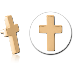 GOLD PVD 18K SURGICAL STEEL GRADE 316L MICRO ATTACHMENT FOR 1.2MM INTERNALLY THREADED PINS