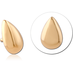 GOLD PVD 18K SURGICAL STEEL GRADE 316L MICRO ATTACHMENT FOR 1.2MM INTERNALLY THREADED PINS