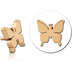 GOLD PVD 18K COATED SURGICAL STEEL GRADE 316L MICRO ATTACHMENT FOR 1.2MM INTERNALLY THREADED PINS