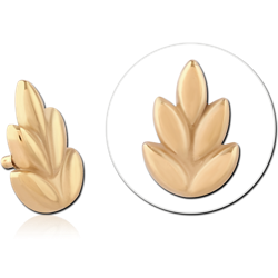 GOLD PVD 18K SURGICAL STEEL GRADE 316L MICRO ATTACHMENT FOR 1.2MM INTERNALLY THREADED PINS