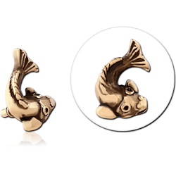 GOLD PVD 18K SURGICAL STEEL GRADE 316L MICRO ATTACHMENT FOR 1.2MM INTERNALLY THREADED PINS