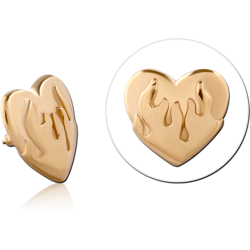 GOLD PVD 18K COATED SURGICAL STEEL GRADE 316L MICRO ATTACHMENT FOR 1.2MM INTERNALLY THREADED PINS