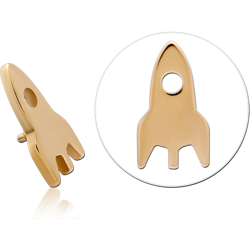 GOLD PVD COATED SURGICAL STEEL GRADE 316L MICRO ATTACHMENT FOR 1.2MM INTERNALLY THREADED PINS