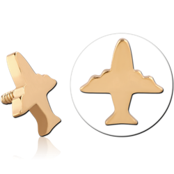 GOLD PVD 18K SURGICAL STEEL GRADE 316L MICRO ATTACHMENT FOR 1.2MM INTERNALLY THREADED PINS