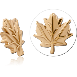 GOLD PVD 18K SURGICAL STEEL GRADE 316L MICRO ATTACHMENT FOR 1.2MM INTERNALLY THREADED PINS