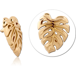 GOLD PVD 18K SURGICAL STEEL GRADE 316L MICRO ATTACHMENT FOR 1.2MM INTERNALLY THREADED PINS