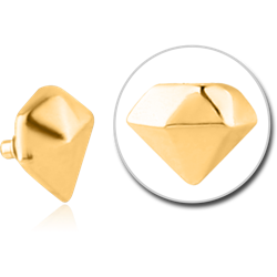 GOLD PVD COATED SURGICAL STEEL GRADE 316L ATTACHMENT FOR 1.6MM INTERNALLY THREADED PINS