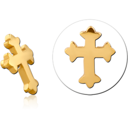 GOLD PVD COATED SURGICAL STEEL GRADE 316L ATTACHMENT FOR 1.6MM INTERNALLY THREADED PINS