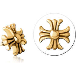 GOLD PVD COATED SURGICAL STEEL GRADE 316L ATTACHMENT FOR 1.6MM INTERNALLY THREADED PINS