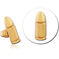 GOLD PVD COATED SURGICAL STEEL GRADE 316L ATTACHMENT FOR 1.6MM INTERNALLY THREADED PINS