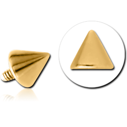 GOLD PVD COATED SURGICAL STEEL GRADE 316L CONE FOR 1.2MM INTERNALLY THREADED PINS