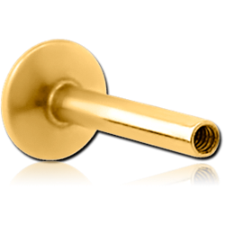 GOLD PVD COATED SURGICAL STEEL GRADE 316L INTERNALLY THREADED MICRO LABRET PIN