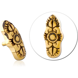 GOLD PVD COATED SURGICAL STEEL GRADE 316L MICRO ATTACHMENT FOR 1.2MM INTERNALLY THREADED PINS - FILIGREE