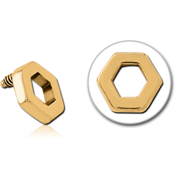 GOLD PVD COATED SURGICAL STEEL GRADE 316L MICRO ATTACHMENT FOR 1.2MM INTERNALLY THREADED PINS