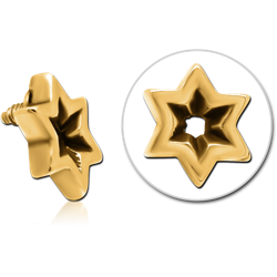 GOLD PVD COATED SURGICAL STEEL GRADE 316L MICRO ATTACHMENT FOR 1.2MM INTERNALLY THREADED PINS