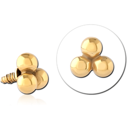 GOLD PVD COATED SURGICAL STEEL GRADE 316L MICRO ATTACHMENT FOR 1.2MM INTERNALLY THREADED PINS