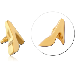 GOLD PVD COATED SURGICAL STEEL GRADE 316L INTERNAL ATTACHMENT HIGH HEEL SHOE