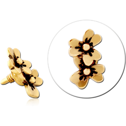 GOLD PVD COATED SURGICAL STEEL GRADE 316L MICRO ATTACHMENT FOR 1.2MM INTERNALLY THREADED PINS