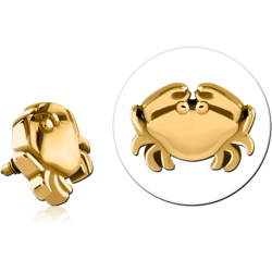 GOLD PVD COATED SURGICAL STEEL GRADE 316L MICRO ATTACHMENT FOR 1.2MM INTERNALLY THREADED PINS