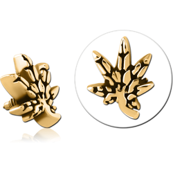 GOLD PVD COATED SURGICAL STEEL GRADE 316L MICRO ATTACHMENT FOR 1.2MM INTERNALLY THREADED PINS