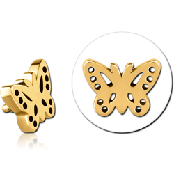 GOLD PVD COATED SURGICAL STEEL GRADE 316L MICRO ATTACHMENT FOR 1.2MM INTERNALLY THREADED PINS