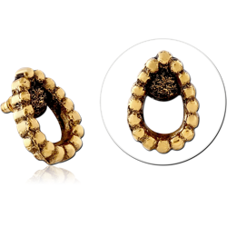 GOLD PVD COATED SURGICAL STEEL GRADE 316L MICRO ATTACHMENT FOR 1.2MM INTERNALLY THREADED PINS