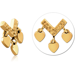 GOLD PVD COATED SURGICAL STEEL GRADE 316L MICRO ATTACHMENT FOR 1.2MM INTERNALLY THREADED PINS