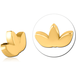 GOLD PVD COATED SURGICAL STEEL GRADE 316L MICRO ATTACHMENT FOR 1.2MM INTERNALLY THREADED PINS