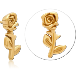 GOLD PVD COATED SURGICAL STEEL GRADE 316L MICRO ATTACHMENT FOR 1.2MM INTERNALLY THREADED PINS