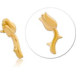 GOLD PVD COATED SURGICAL STEEL GRADE 316L MICRO ATTACHMENT FOR 1.2MM INTERNALLY THREADED PINS