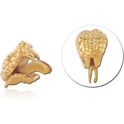 GOLD PVD COATED SURGICAL STEEL GRADE 316L MICRO ATTACHMENT FOR 1.2MM INTERNALLY THREADED PINS