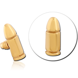 GOLD PVD COATED SURGICAL STEEL GRADE 316L MICRO ATTACHMENT FOR 1.2MM INTERNALLY THREADED PINS