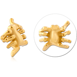 GOLD PVD COATED SURGICAL STEEL GRADE 316L MICRO ATTACHMENT FOR 1.2MM INTERNALLY THREADED PINS - SPIDER