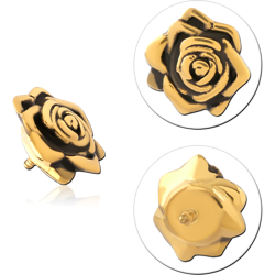 GOLD PVD COATED SURGICAL STEEL GRADE 316L ATTACHMENT FOR 1.2MM INTERNALLY THREADED PINS - ROSE