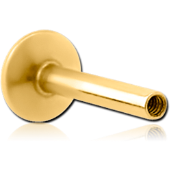 GOLD PVD COATED TITANIUM ALLOY INTERNALLY THREADED LABRET PIN