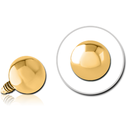 GOLD PVD COATED TITANIUM ALLOY MICRO BALL FOR 1.2MM INTERNALLY THREADED PINS