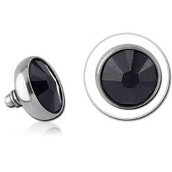 SURGICAL STEEL GRADE 316L JEWELED DISC FOR INTERNALLY THREADED PINS